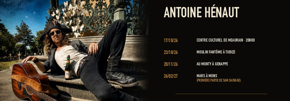 Prochaines dates de concerts d’Antoine Hénaut